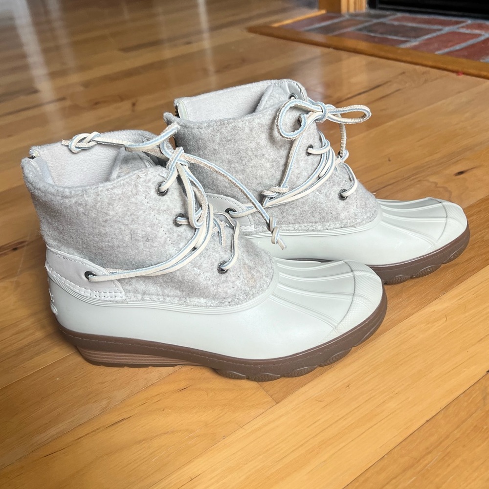 Sperry Top Sider boots.